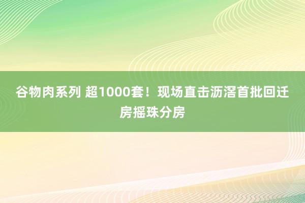 谷物肉系列 超1000套！现场直击沥滘首批回迁房摇珠分房