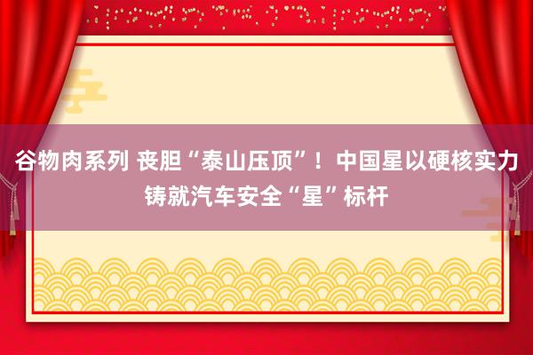 谷物肉系列 丧胆“泰山压顶”！中国星以硬核实力铸就汽车安全“星”标杆