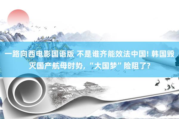 一路向西电影国语版 不是谁齐能效法中国! 韩国毁灭国产航母时势， “大国梦”险阻了?