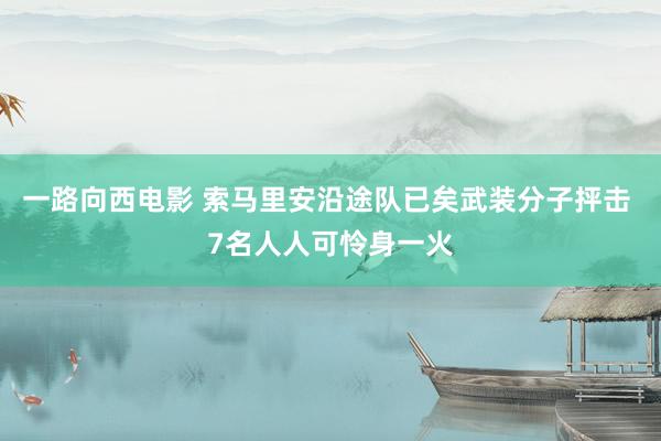 一路向西电影 索马里安沿途队已矣武装分子抨击 7名人人可怜身一火