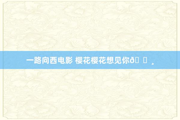 一路向西电影 樱花樱花想见你🌸