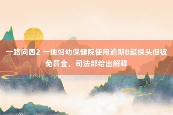 一路向西2 一地妇幼保健院使用逾期B超探头但被免罚金，司法部给出解释